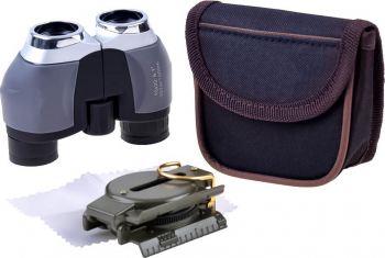 Set binoclu si busola 10x22 zoom HD Dimensiune de buzunar multi-acoperit 107 M / 1000 M 