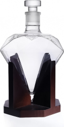 Set decantor Cullinan Diamond forma diamant suport din lemn materiale de calitate 850 ml