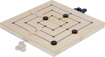 Joc Moara Tintar si Table din Lemn Lucrat Manual 38x38 cm 