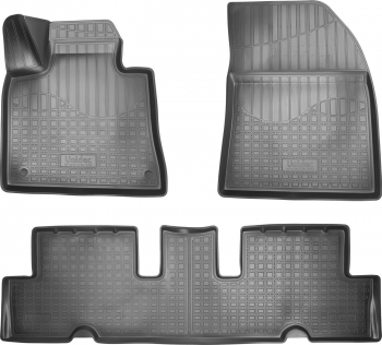 Set de 3 covorase cauciuc 3D stil tavita premium pentru Citroen C4 Grand Picasso II 2013-2018 