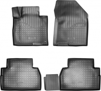Set de 4 covorase cauciuc 3D stil tavita premium pentru Hyundai Santa Fe 5 locuri din 2018 