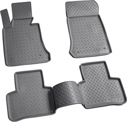 Set de 4 covorase cauciuc 3D stil tavita premium pentru Mercedes GLK X204 2008-2015 