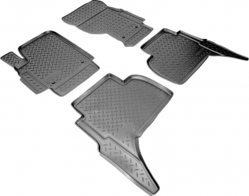 Set de 4 covorase cauciuc 3D stil tavita premium pentru VW Amarok cabina dubla din 2010 