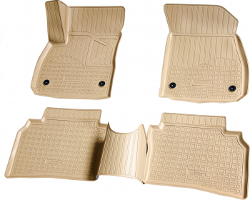 Set de 5 covorase bej cauciuc 3D stil tavita premium pentru Opel Insignia B din 2017 