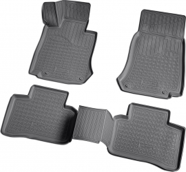 Set de 5 covorase cauciuc 3D stil tavita premium pentru Mercedes GLC X253 din 2015 