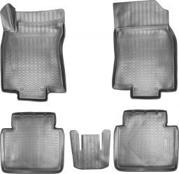 Set de 5 covorase cauciuc 3D stil tavita premium pentru Nissan X-TRAIL T32 din 2014 