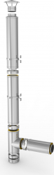 Cos Fum-BRONOX- din inox dublu perete complet echipat D 200mm H7 suspendat 