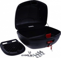 Top case moto 45 de litri model Livorno negru-rosu 