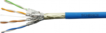 Cablu F/FTP Cat.6a ecranat Schrack 4x2xAWG23/1 500MHz LS0H Dca albastru 100 m 