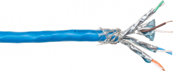 Cablu S/FTP Cat.7 Se vinde la tambur Schrack 4x2xAWG23/1 1.000Mhz LS0H Dca 40 albastru