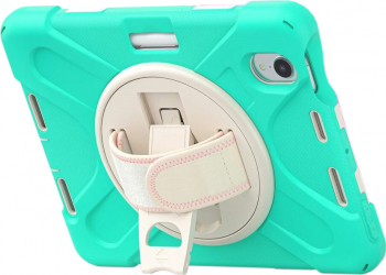 Husa de protectie din silicon pentru Apple iPad Mini 6 2021 cu suport ergonomic 360 and deg de tinut in mana Verde menta MBD-BBL4005