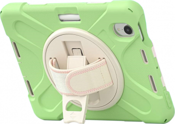 Husa de protectie din silicon pentru Apple iPad Mini 6 2021 cu suport ergonomic 360 and deg de tinut in mana Vernil MBD-BBL4011 