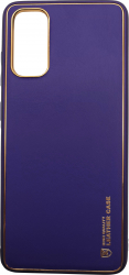 Husa eleganta din piele ecologica cu protectie de camera compatibila cu Samsung S20 plus Albastru cobalt 