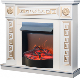 Semineu electric Versailles gold si Corsica - Art Flame - 1000 x 300 x 1048 mm - 1500W - Display manual - Telecomanda 
