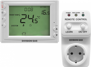 Termostat de ambient programabil wireless cu receptor tip priza DG908 GT