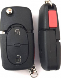 Carcasa cheie tip briceag cu 2 butoane + 1 buton de panica VW 