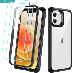 Carcasa ESR Alliance iPhone 12 Mini Black frame + 2 folii sticla securizata 