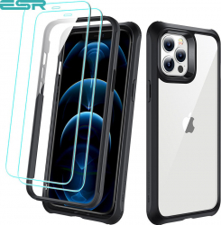 Carcasa ESR Alliance iPhone 12 Pro Max Black frame + 2 folii sticla securizata 