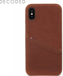 Carcasa piele Decoded capac spate pentru iPhone XS / X maro 