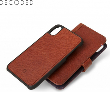 Carcasa piele Decoded Detachable Wallet iPhone XS Max Brown 