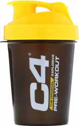 Cellucor C4 Solid Black with Yellow Shaker 600ml 