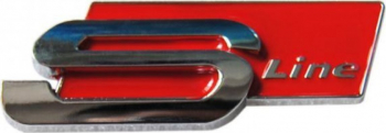 Emblema Audi S line autoadeziva rosie 