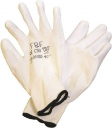 Manusi Protectie PROTEK Bunting White ECO Tricot din Nylon si Poliuretan Marimea 6 Albe-TEM805167 