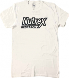 Nutrex White Gildan Ring T-Shirt - Black Logo
