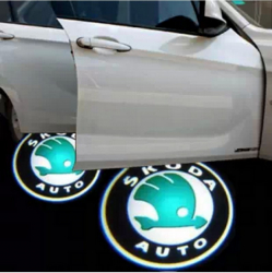 Proiectoare Portiere cu Logo Skoda 