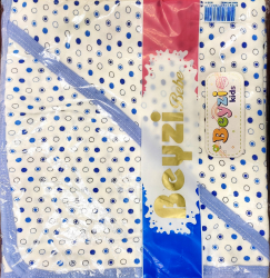 Prosop de baie pentru copii Beyzi Kids cu buline colorate - Bleu 