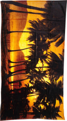 Prosop plaja cu palmieri AI and E multicolor 150x80 cm 