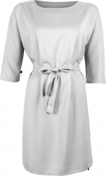 Rochie dama cu decolteu rotund Zusss dreapta Gri