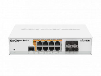 Switch Mikrotik Cloud Router CRS112-8P-4S-IN 8x porturi RJ45 POE/POE+ 4x porturi SFP gigabit RouterOS L5 