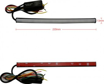 Banda lumina de zi DRL 30cm cu functie de semnalizare dinamica si flash 