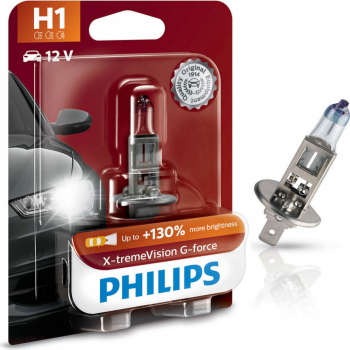 Bec auto Philips H1 X-tremeVision G-force +130 12V 55W 
