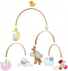 Decoratie mobil lemn animalute 