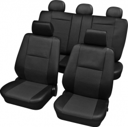 Husa auto PETEX Elba culoare negru tricot si imitatie piele