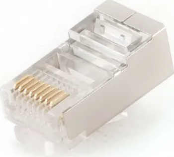 MUFA RJ-45 GEMBIRD pt. cablu FTP SFTP Cat6 RJ-45 T ecranat plastic cu metal 10 buc and PLUG6SP/10 and 