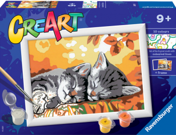 Pictura pe numere Ravensburger - Pisicute somnoroase 