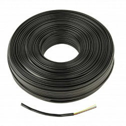 ROLA CABLU telefonic GEMBIRD 100m Litat 4 fire flat black and  TC1000S-100M-B and