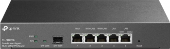 Router TP-Link Gigabit cu fir ER7206, 1 WAN, 2 LAN, 2 WAN/LAN, 1 Gigabit SFP VPN 