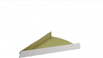 Set 100 Suporturi Pizza Megacart 250x190x20 mm Triunghi Carton Natur Interior Exterior Alb - MEGAAT02310 