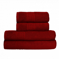 SET 4 Prosoape Greek Border ROSU 
