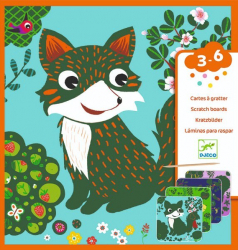 Set creativ de razuit Djeco - Animale prietenoase 