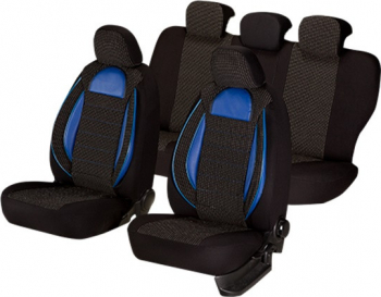 Set huse scaun Racing albastru - negru 