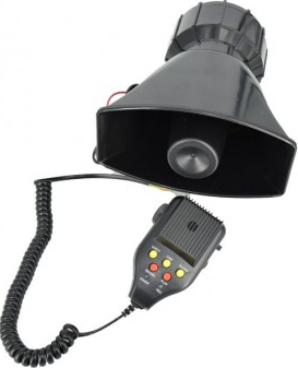 Sirena 3 melodii cu microfon si functie de inregistrare 12V 100W 