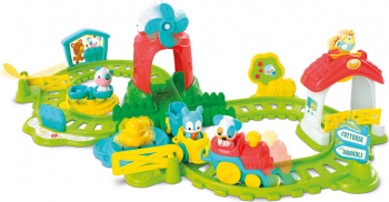 Tren interactiv cu animalute de la ferma Clementoni 