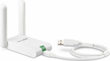 Adaptor wireless TP-Link N300 HIGH GAIN USB2.0 2 antene fixe Atheros 2T2R buton QSS cablu extensie USB 