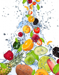 Autocolant Explozie de fructe 135 x 225 cm 