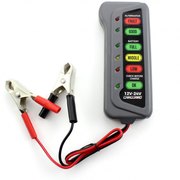 CARGUARD - Tester pentru baterie si alternator / 12V 24V / cu indicatori LED 
